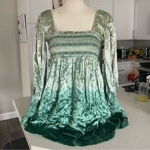 Urban outfitters ombré velvet dress